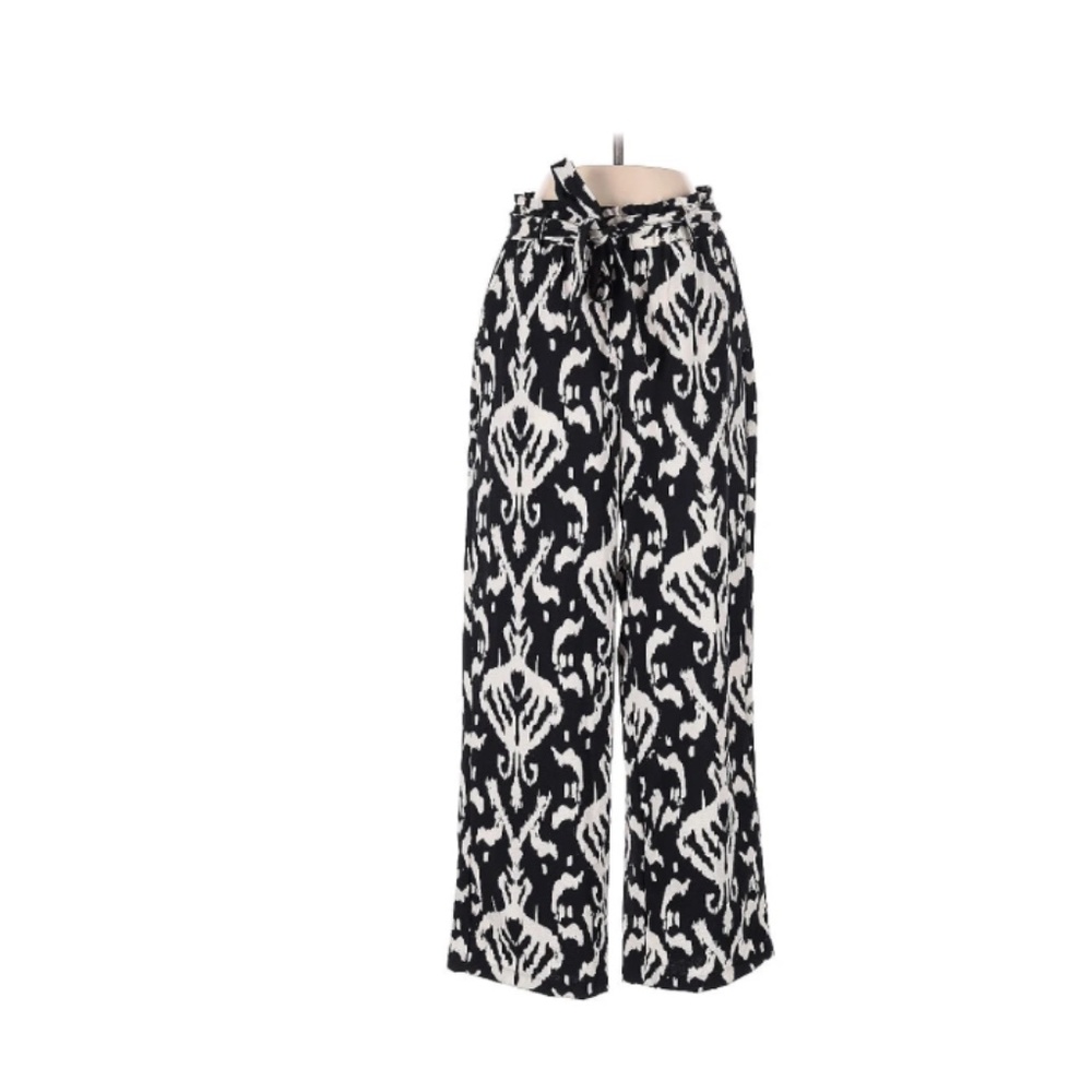 Tribal Black & Ivory Wide Leg Pant
